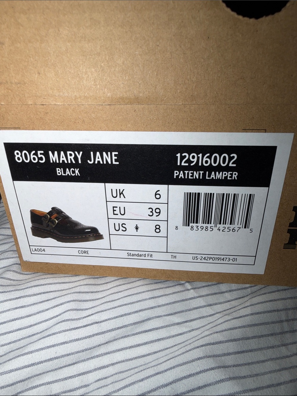 Dr. Martens 8065 Mary Jane Patent Lamper Black Women’s Shoes - Picture 8 of 12